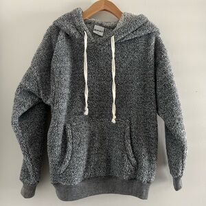 Gray Salt n Pepper Teddy Hoodie Sz XS